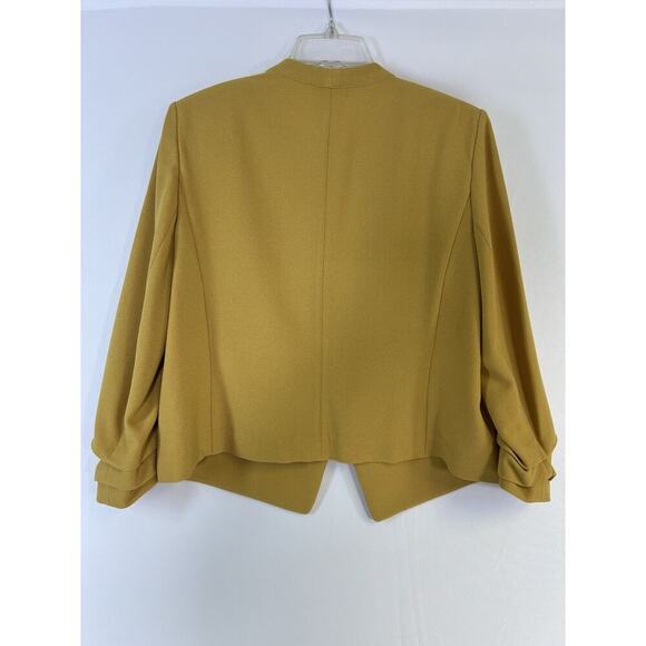 Womens Mustard Yellow 2 Pc Pant Suit Sz XL Corpcore Office Siren - Picture 3 of 14